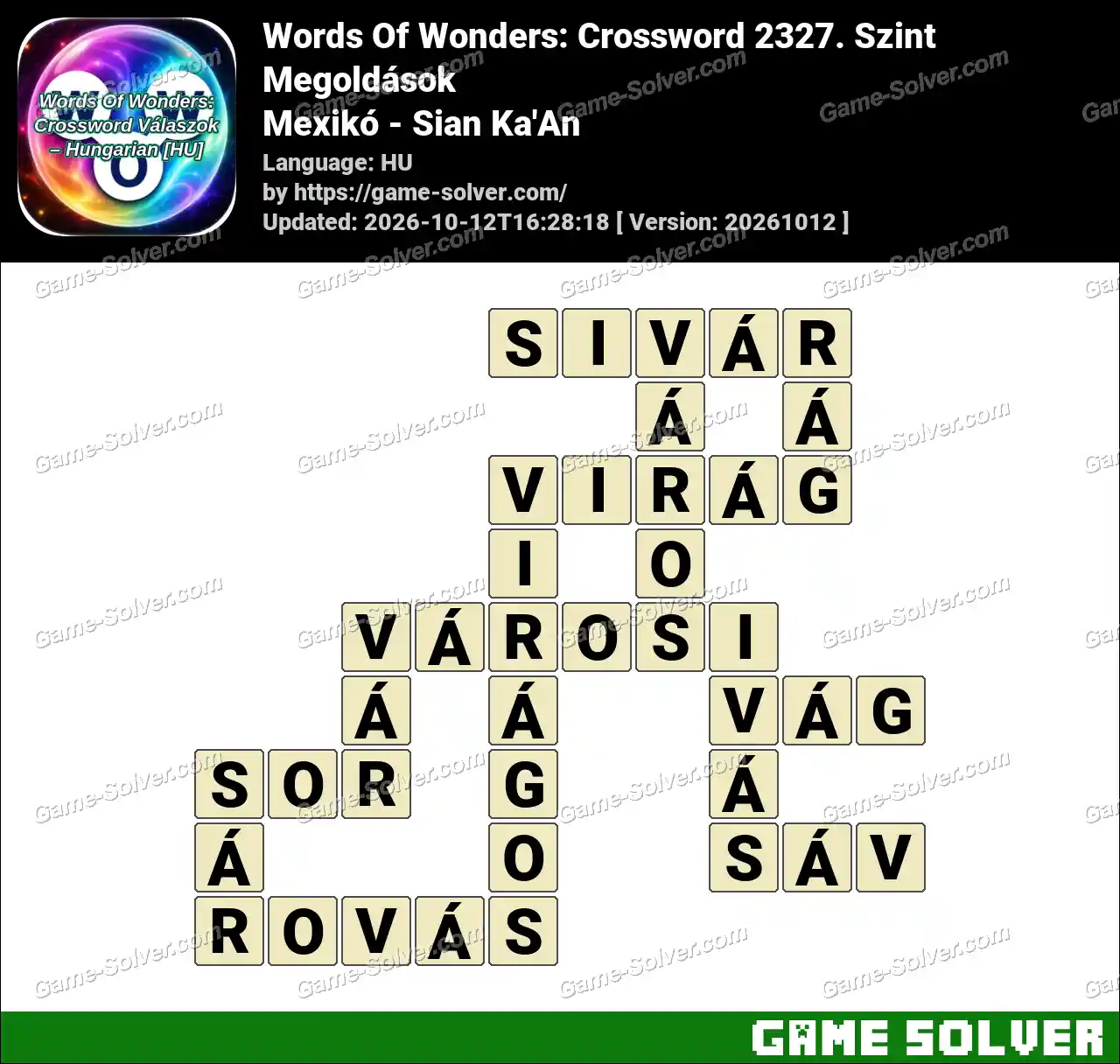 Words Of Wonders: Crossword 2327. Szint Megoldások – Mexikó – Sian Ka’An